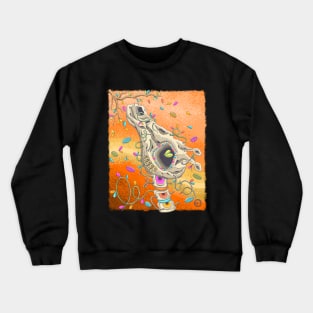 Giraffe Skull Head -Dia De Los Muertos -  Colorful Giraffe - Wild Life Crewneck Sweatshirt